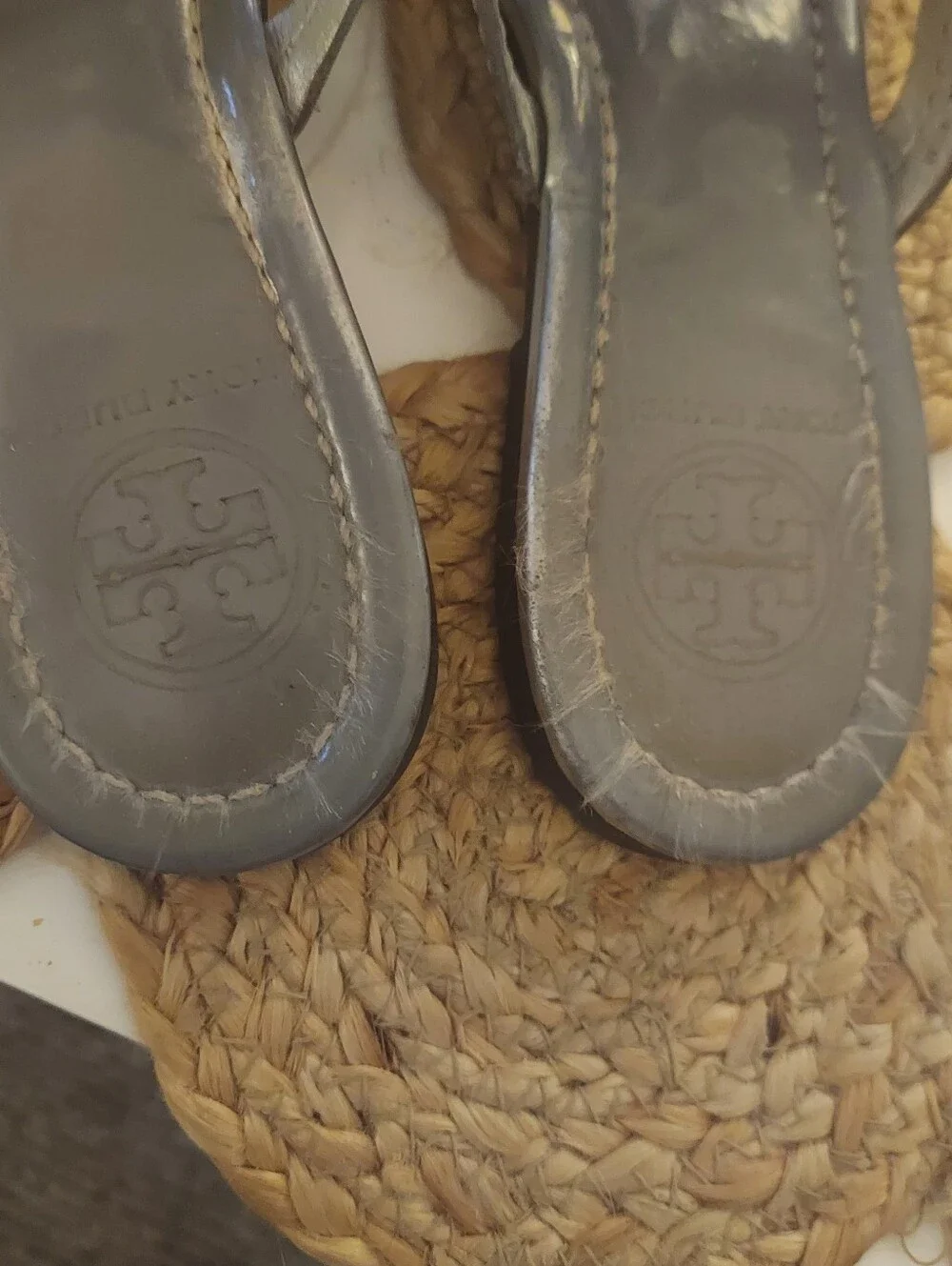 Tory Burch Miller Slides Silver